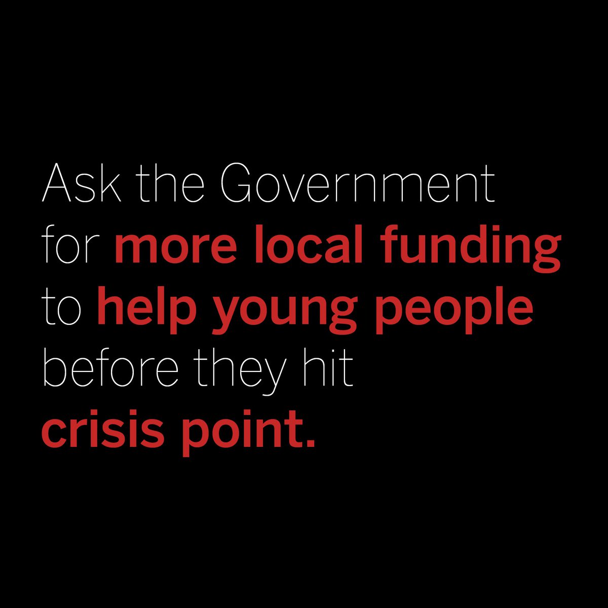 URGENT: Young people need help, but services to support them are being cut. Sign our petition > > > bit.ly/2es7lcZ
