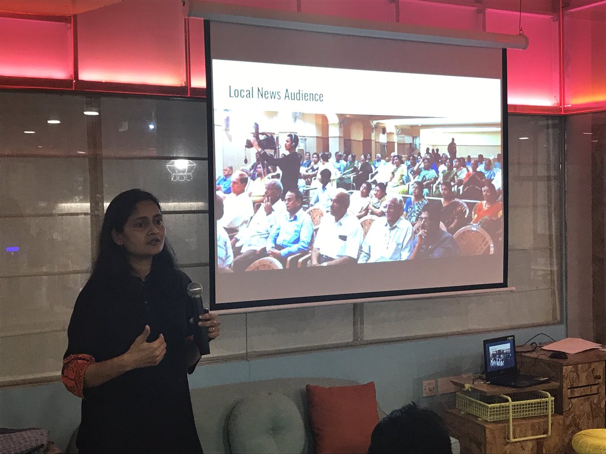 HacksHackersIN's tweet photo. .@citizenmatters' @meerak on how their hyperlocal journalism has been engaging communities for over a decade. #CommunityxNews BLR https://t.co/bBXBqMoMiB