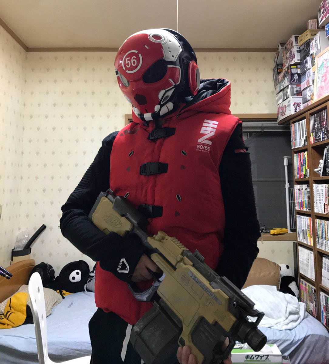 イゴー いやーしかしサイバーパンクなベストはめっちゃ街で似合いそうだぞぇ ロ ੭ あとナーフとか架空銃とも良く合う Machine56 Neaf T Co 1i3cftskhm Twitter