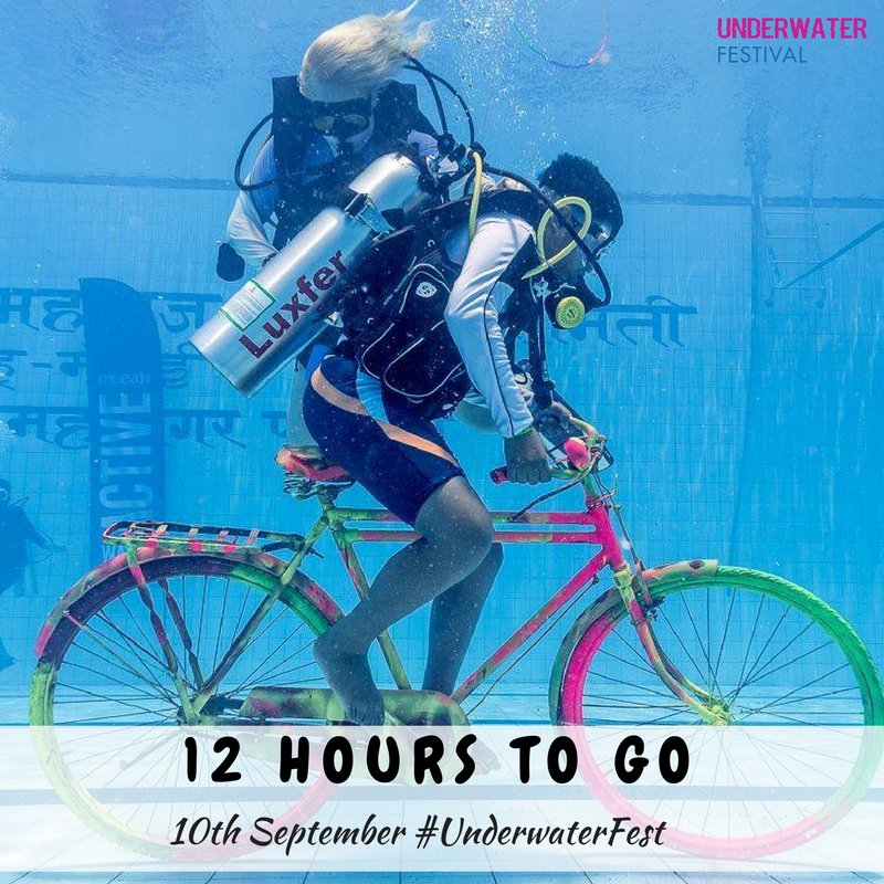 Buckle Up Pune People only 12 hours to go for #UnderwaterFest. Book your tickets now - bit.ly/uwf-tx