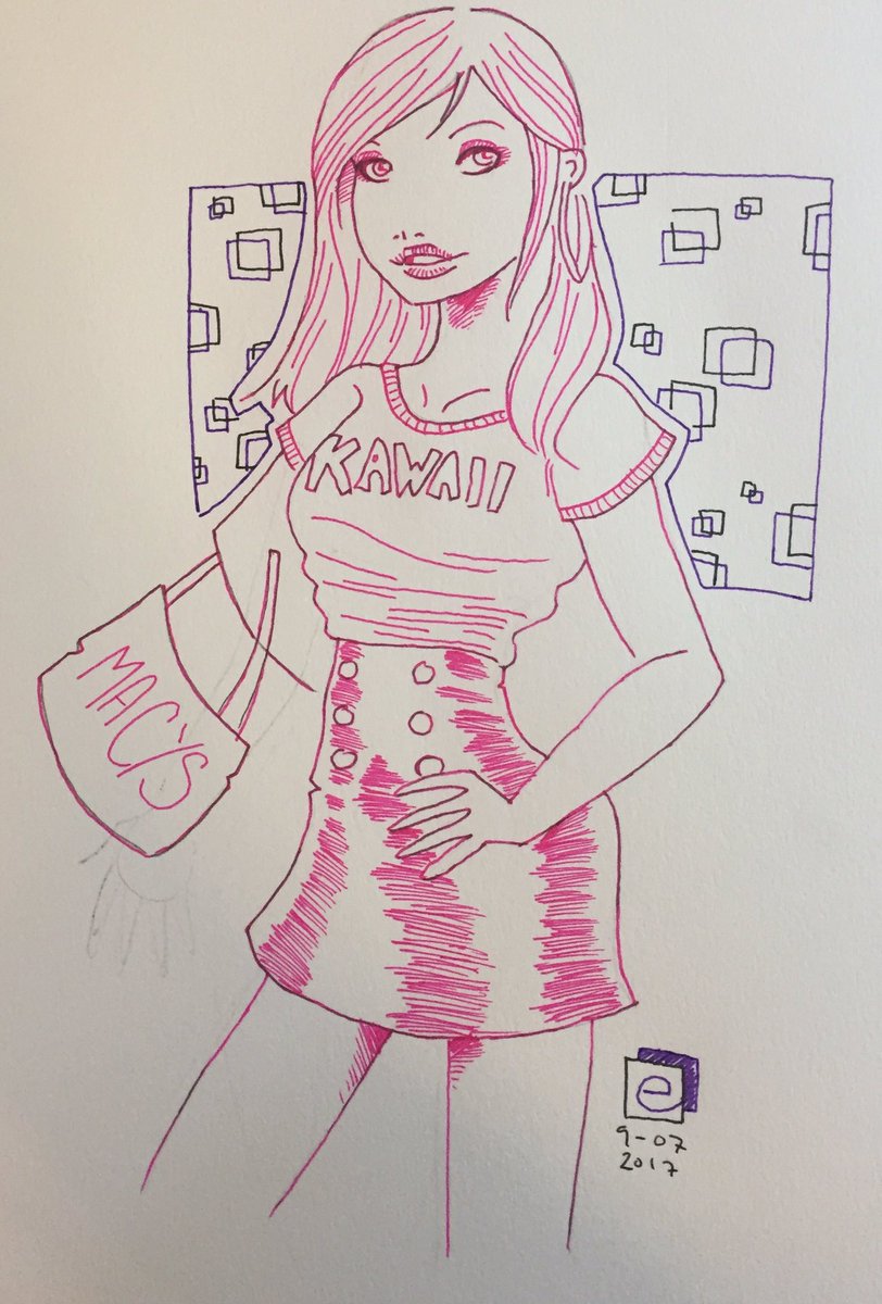 kyledrawsstuff's tweet photo. #kawaii fashion scribble of @SarinaValentina #fashionblogger #fashionillustration #sarinavalentina #kawaiifashion https://t.co/ltuxJa6gFH