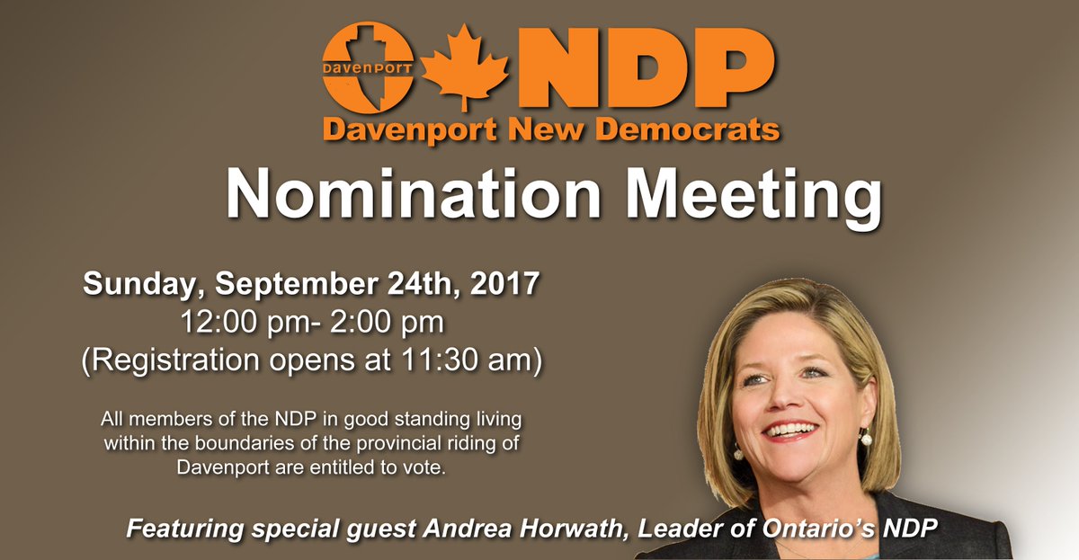 DavenportNDP's tweet photo. A new candidate, a new era of progress for #Davenport. Join us September 24th, @GladstoneHotel. https://t.co/s2fekhQ3HD #onpoli https://t.co/JFJjt4AX4d