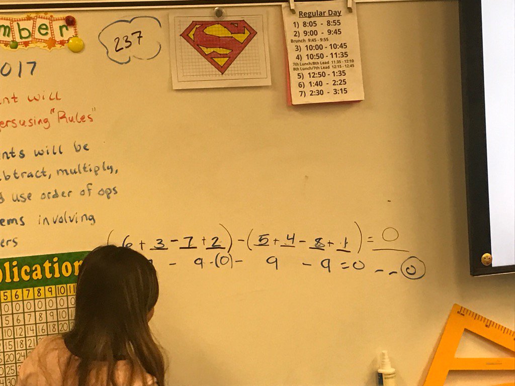Passing the pen student showing what she knows #gobmsbulldogs!