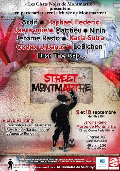 GalerieRoussard (@galerieroussard) on Twitter photo Vente Caritative #leschatsnoirsdemontmartre & <a href="/MuseeMontmartre/">Musée de Montmartre Jardins Renoir</a> #StreetArt par Pierre Cornette de Saint Cyr #lesjardinsRenoircestformidable Vente Caritative #leschatsnoirsdemontmartre & <a href="/MuseeMontmartre/">Musée de Montmartre Jardins Renoir</a> #StreetArt par Pierre Cornette de Saint Cyr #lesjardinsRenoircestformidable