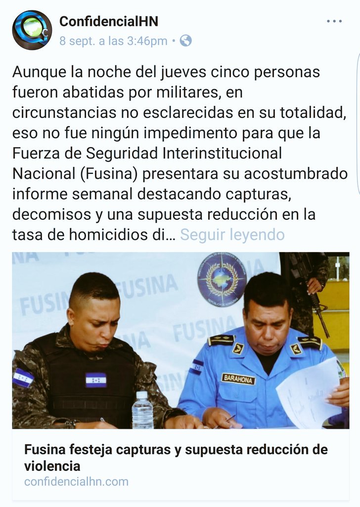 AntiBotsHN's tweet photo. Compare las noticias del mismo día, donde Gobierno mediante FUSINA informan que celebran "Reducción de la Violencia" y realidad es otra⬇ https://t.co/31OibLMcAj