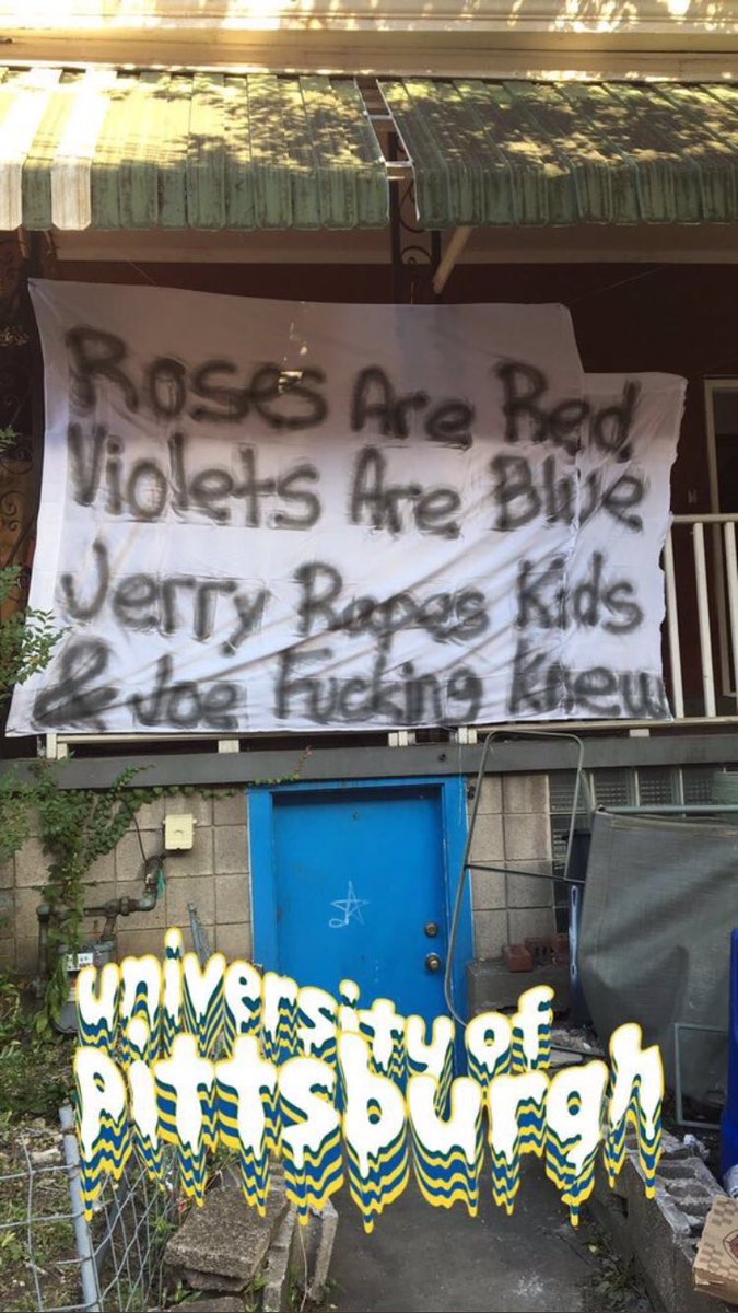 AustinBehr33's tweet photo. Pitt is absolutely GOING IN on Penn State today with the signs and I love it! Top 3 trolljob for sure. #PittPSU https://t.co/ARnUSMTKP2