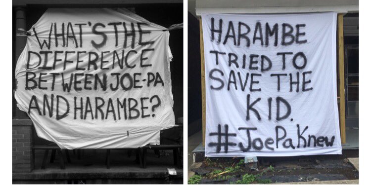 AustinBehr33's tweet photo. Pitt is absolutely GOING IN on Penn State today with the signs and I love it! Top 3 trolljob for sure. #PittPSU https://t.co/ARnUSMTKP2