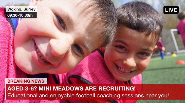 Opportunities for children aged 3-6 years of age! Football sessions Saturday mornings. Get involved! <a href="/wokingsport/">Radio Woking Sport</a> @GetSurreySport ⚽️👍🏻