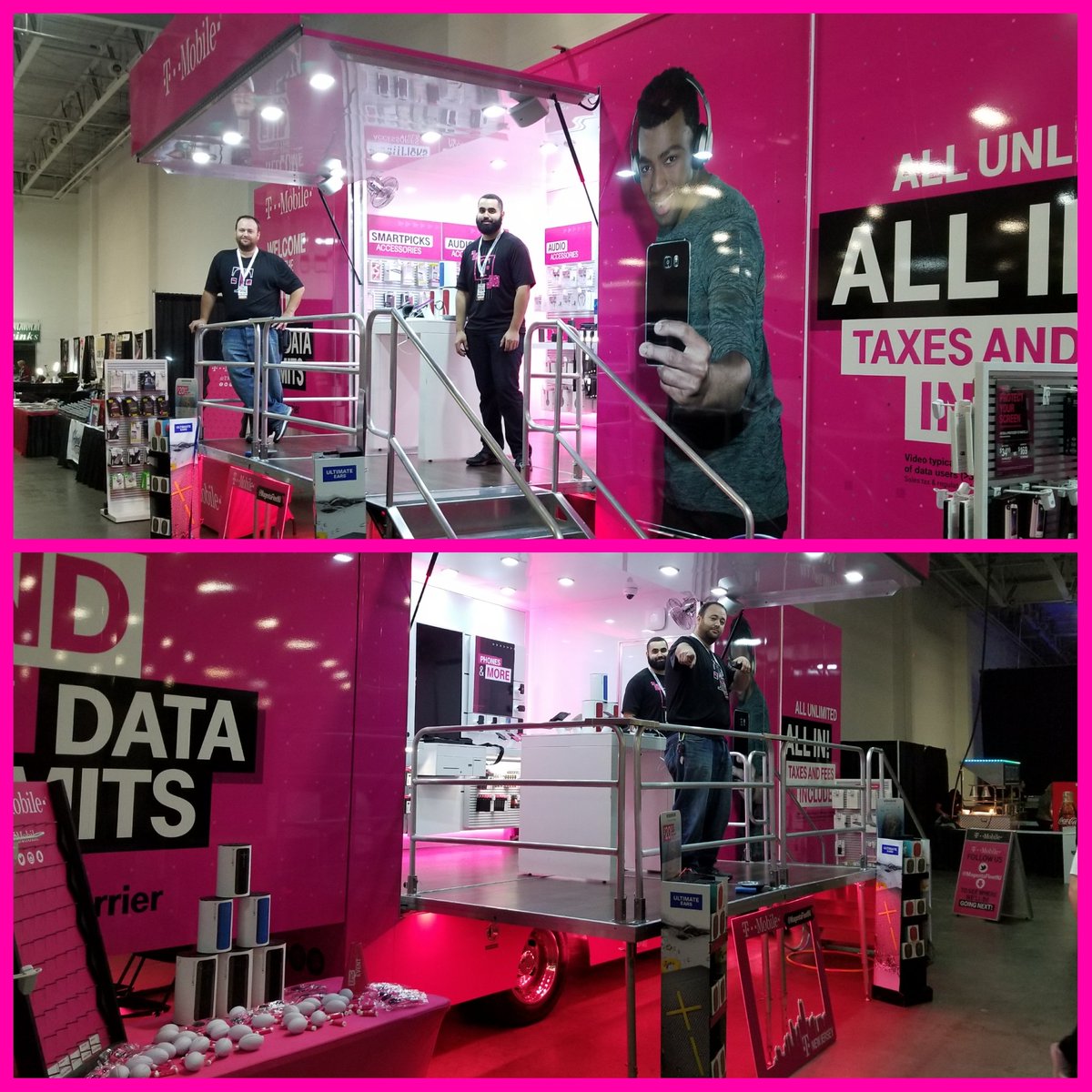 TMobileTruckNJC's tweet photo. Ready 4 day 2 @ Inked Out in the @MeadowlandsExpo! #letssyncup #tmobiletrucks #gethookedup #getinked @Missy358 @maggie_venango @SlowJoe18 https://t.co/8214oGPqap