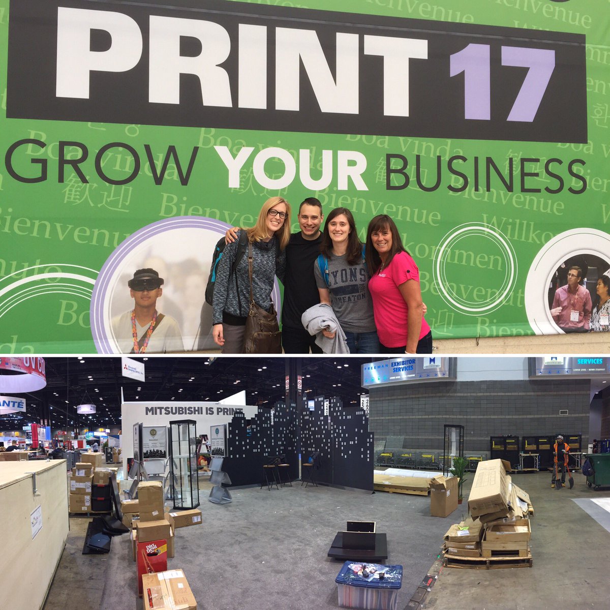 RelycoSales's tweet photo. Good morning #Chicago! Day 2 for booth set-up at #PRINT17! #beforeshot #relyco https://t.co/ho97KsXRlg