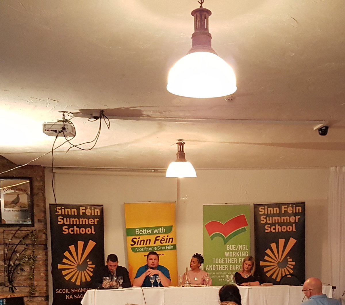 SFSummerSchool's tweet photo. Actor @johnconnors1990 kicking off next discussion at the Sinn Féin Summer School. https://t.co/PGnkINH0Ep