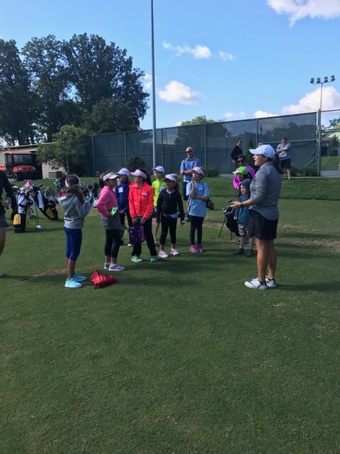 Towson_WGOLF's tweet photo. Having a blast working with @FirstTeeBalt today. Always one of the highlights of the year. https://t.co/Z5RZS2KT7D