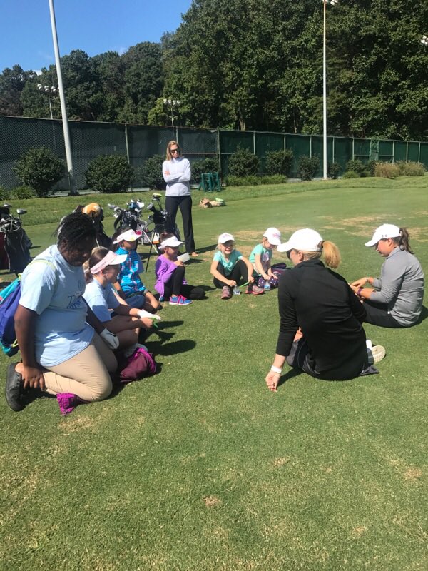 Towson_WGOLF's tweet photo. Having a blast working with @FirstTeeBalt today. Always one of the highlights of the year. https://t.co/Z5RZS2KT7D