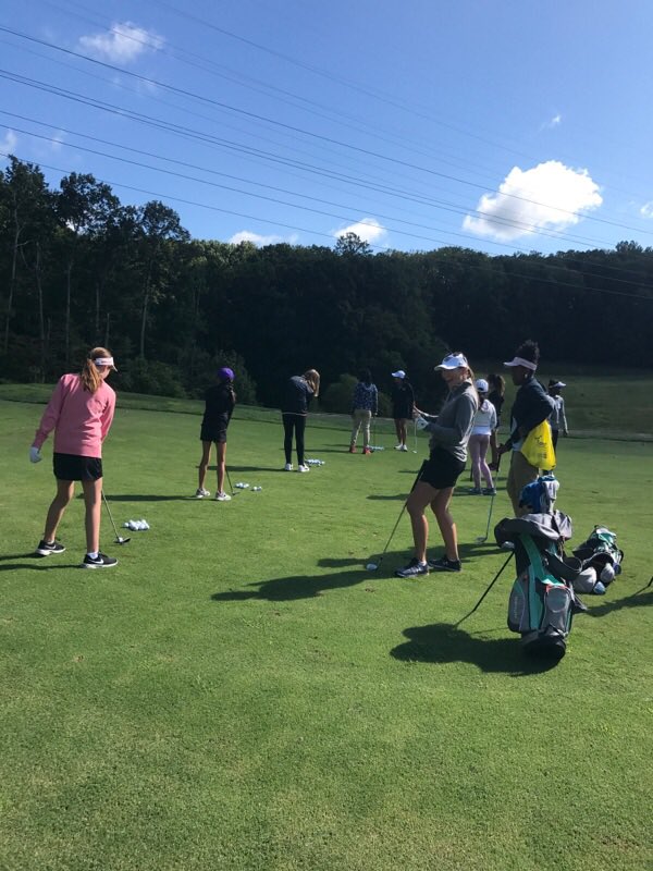 Towson_WGOLF's tweet photo. Having a blast working with @FirstTeeBalt today. Always one of the highlights of the year. https://t.co/Z5RZS2KT7D