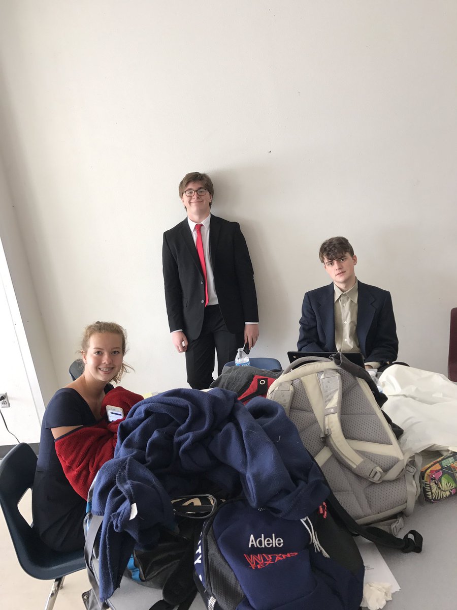 speechisfun's tweet photo. At our first Debate meet!  Ben and Gabi are currently in a debate round.  Jess, Colten &amp; Thomas are waiting for their rounds. #goTexans https://t.co/e6Pdg70Hw3