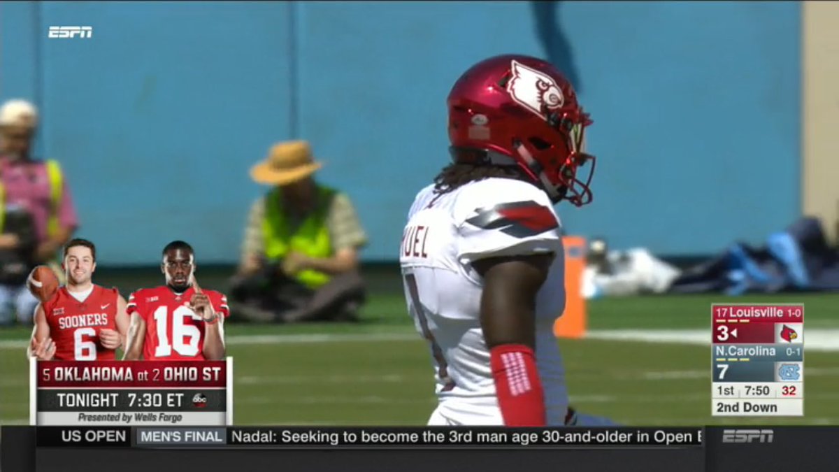 CHSREDDEVILS's tweet photo. You can catch @TraDay_DoThis &amp; @UofLFootball on @espn RIGHT NOW! #RedDevil4Life https://t.co/LOG8UlLrJo