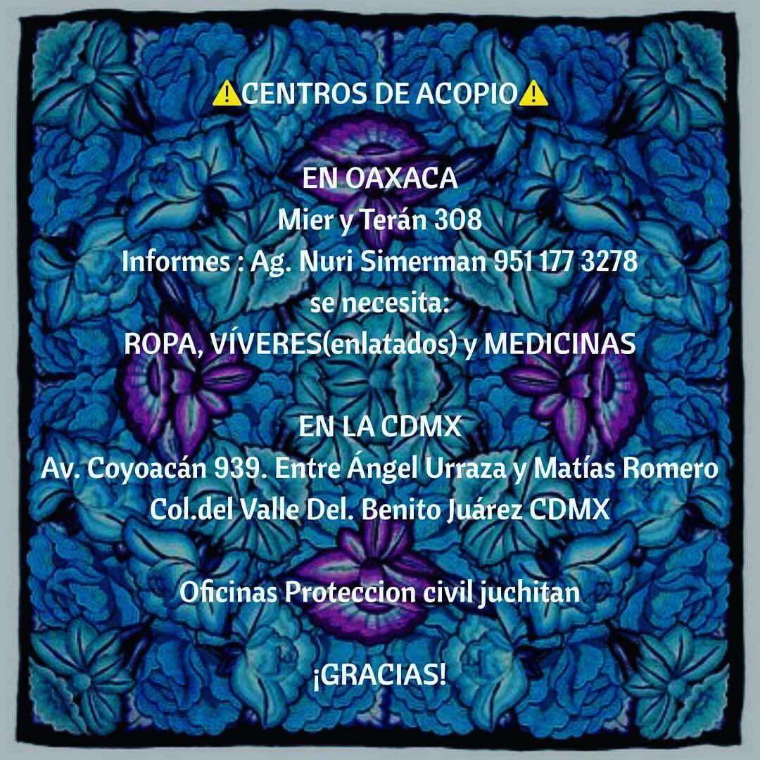 Es momento de ayudar a nuestros hermanos #OaxacaTeNecesita