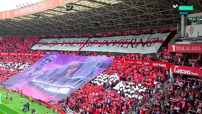Microanormalada's tweet photo. "SOMOS VUESTRO INVIERNO" como concepto de #JuegodeTronos en la grada del #RealSporting en el #DerbiAsturiano nos hace un poco de tilín. https://t.co/wexhQQTDH4