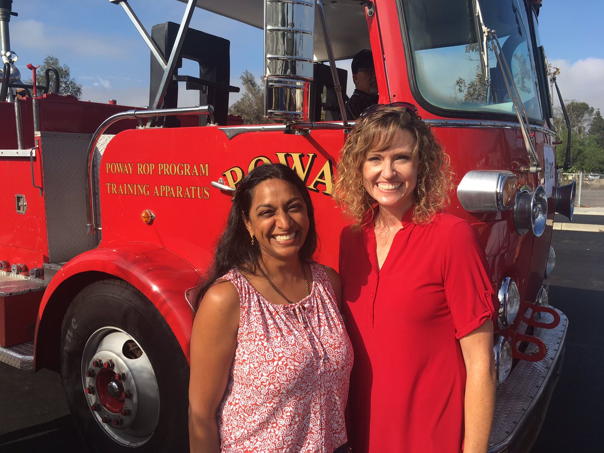 PowayUnified's tweet photo. Board President @MOR4PUSD and Clerk @IAmDarshPatel right before the #PowayDays parade #TeamPUSD #PowayUnified https://t.co/is6MY79KLJ