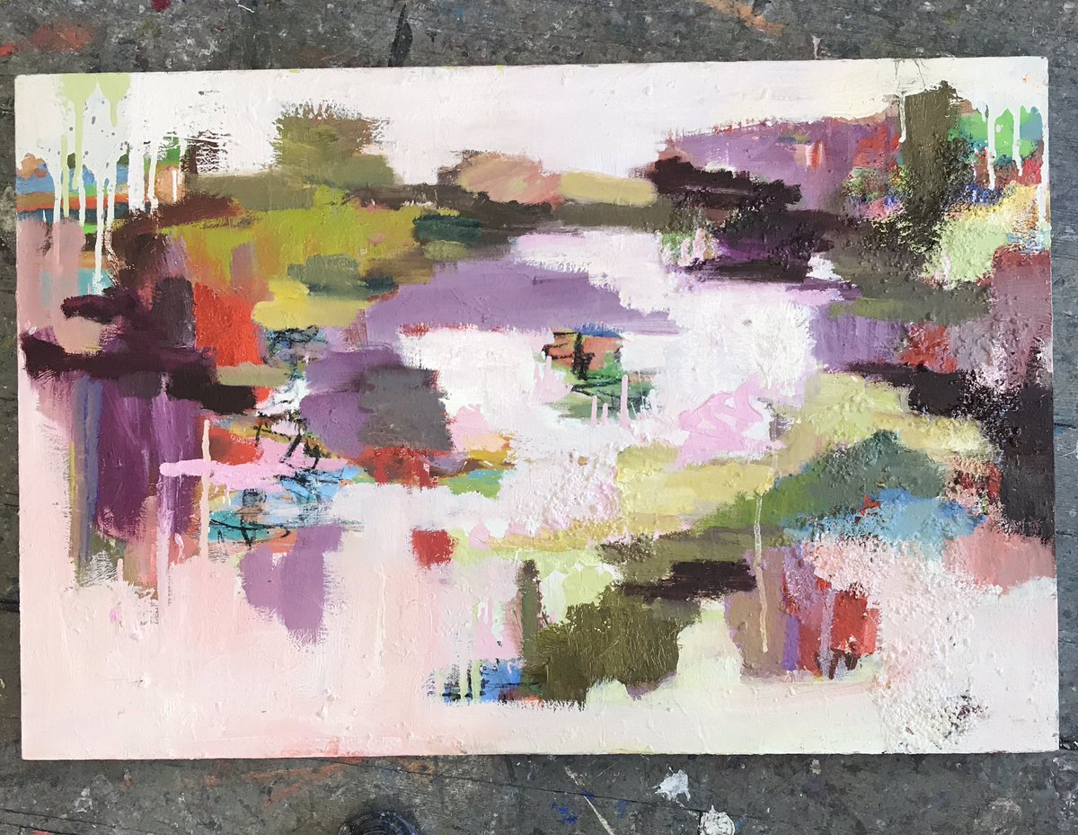 nedretandre's tweet photo. Working in the #studio tidying up before painting.Found Philips Beach, looking for a wall to hang it!#abstract #color #Contemporary #fineart https://t.co/8KZzVCQalf