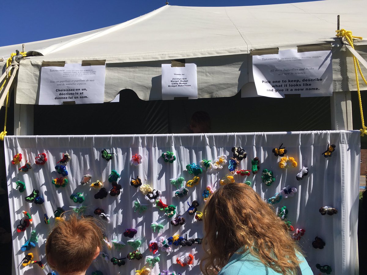 LeanderCampbell's tweet image. Rocking a crochet butterfly. FREE to keep too! @bugdayOttawa