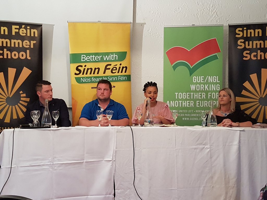 SFSummerSchool's tweet photo. Panel discussing "can we build an inclusive Irish identity?" With @johnfinucane @johnconnors1990 @TheDiasporaDiva https://t.co/sh7fXz2XNJ