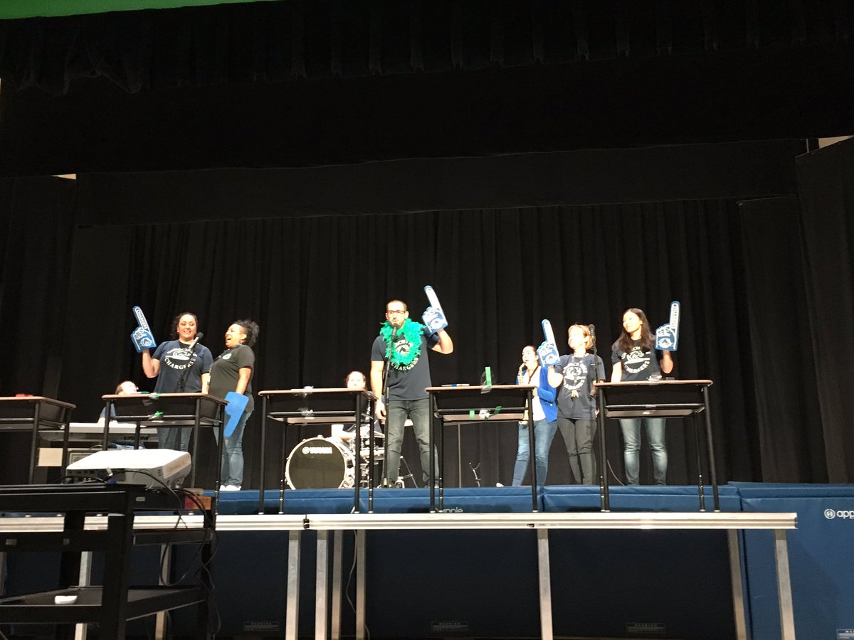 Churchvilleps's tweet photo. We saw Churchville's first ever game show and "The Braes" came back to town!! Happy birthday, indeed! #ChargerSpirit https://t.co/ojZYY2w4rr