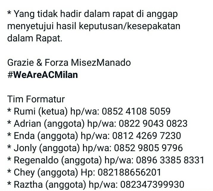 <a href="/MilanistiLA05/">Milanisti Langowan</a> <a href="/MilanistiMINSEL/">Milanisti Minsel</a> <a href="/MilanMINUT_/">Milanisti Minut</a> <a href="/MilanistiMINUT_/">Milanisti MINUT</a> <a href="/MilanTondano/">MIBasTondano</a> <a href="/MI_Tomohon/">Milanisti Basis Tomohon</a> <a href="/MIBsKawangkoan/">MISMAN Bs.Kawangkoan</a> <a href="/MIBasisBitung/">Milanisti Bitung</a> <a href="/MilanistiBitung/">Milanisti Bitung</a>