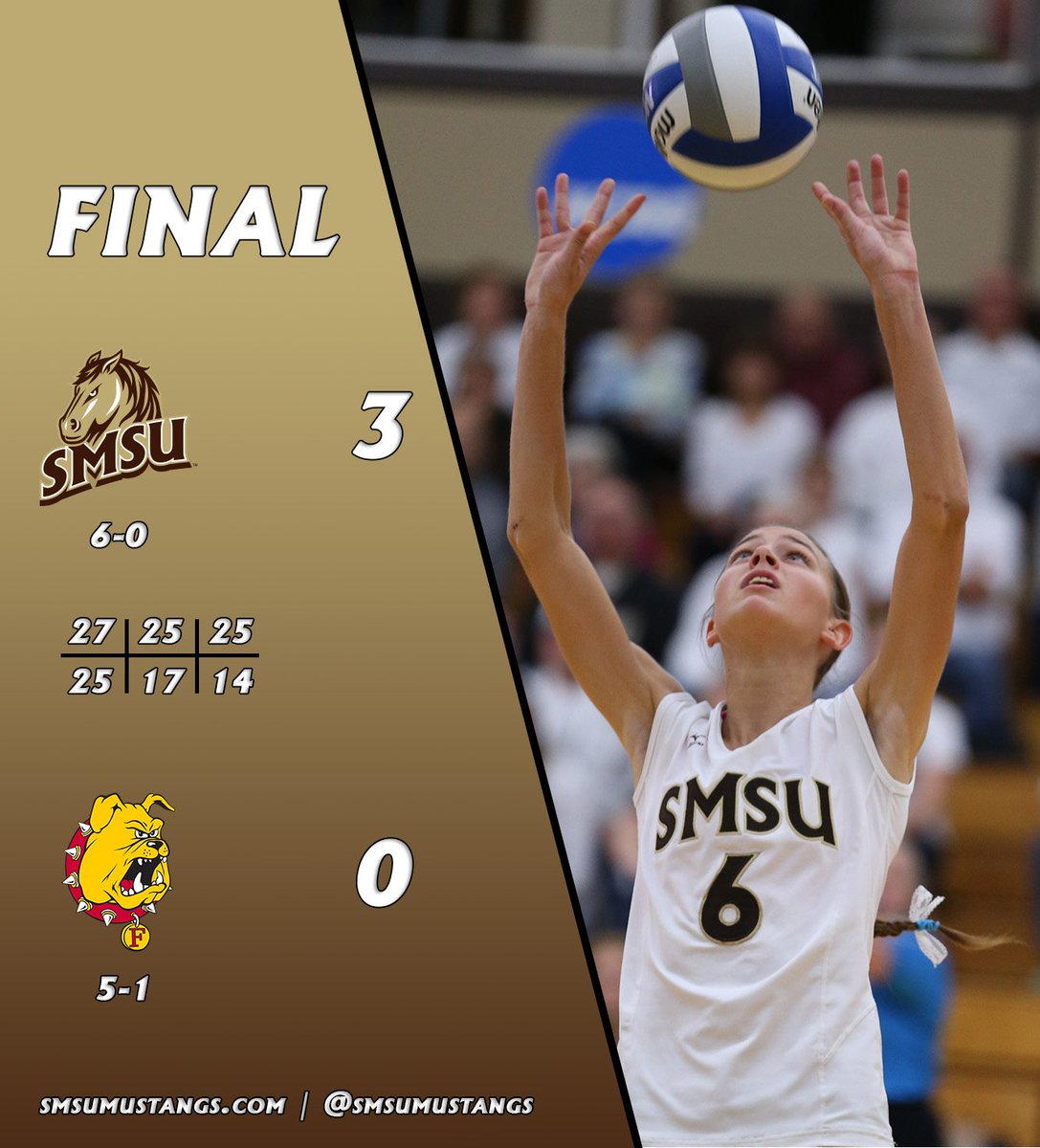 SMSUMustangs's tweet photo. Congrats to Megan Larson on becoming the Mustangs’ all-time career assists leader. @SMSUVolleyball now plays Angelo State today at 10 a.m. https://t.co/bvsibWYNS3