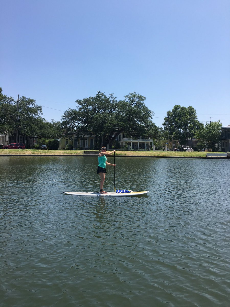 NOLApaddleboard's tweet photo. Another perfect day for NOLA! Call 504.717.8847 to join our 10am or 11:30am Bayou paddle-session. Instruction provided to all beginners. https://t.co/lt7iykWAgj