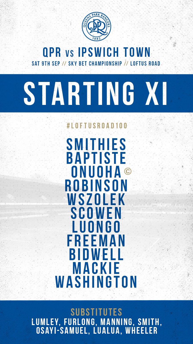 QPR_USA's tweet photo. Ladies and gents, your QPR starting VI! https://t.co/kank5bHkN4