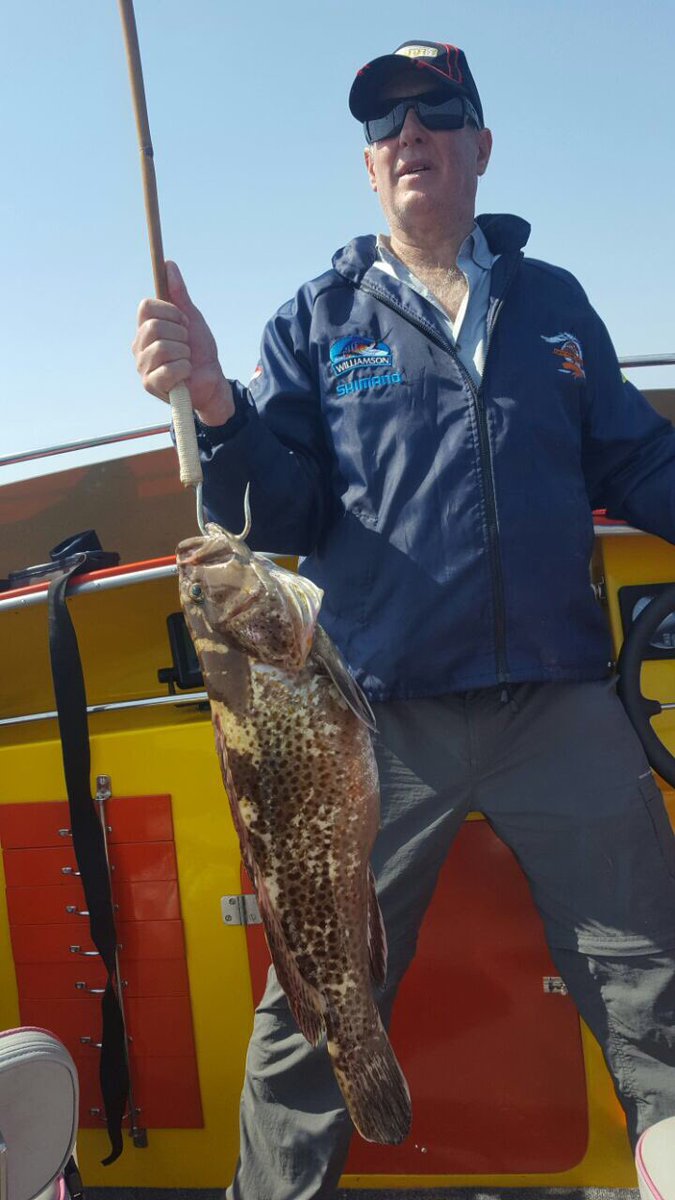 Angler Tom on his private charter with a Catface Rockcod for mains, and a nice selection of fish as his starter #umhlangaoceancharters