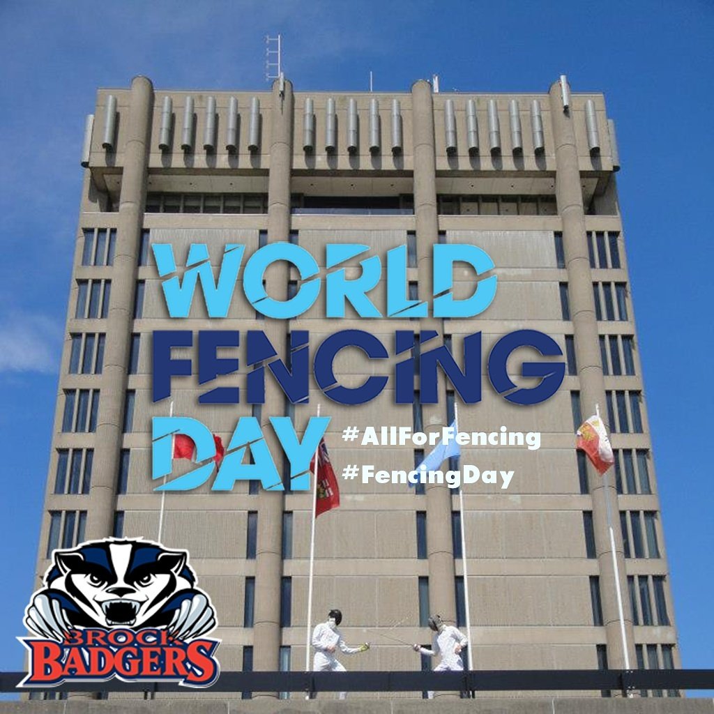 BrockFencing's tweet photo. Happy World Fencing Day from @BrockUniversity fencing @FIE_fencing #FencingDay #fencingforall https://t.co/w1mgqDnEzP