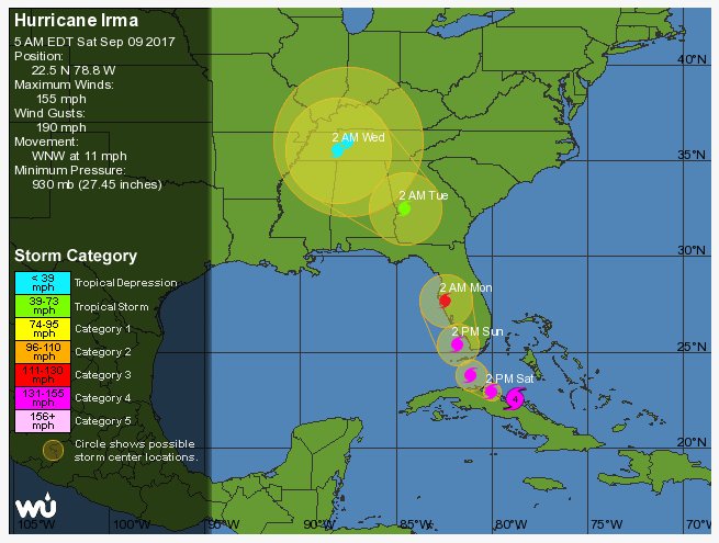 TuckerInLaw's tweet photo. All eyes on Irma, Cuba to Kentucky. https://t.co/p3WfOIdFRJ