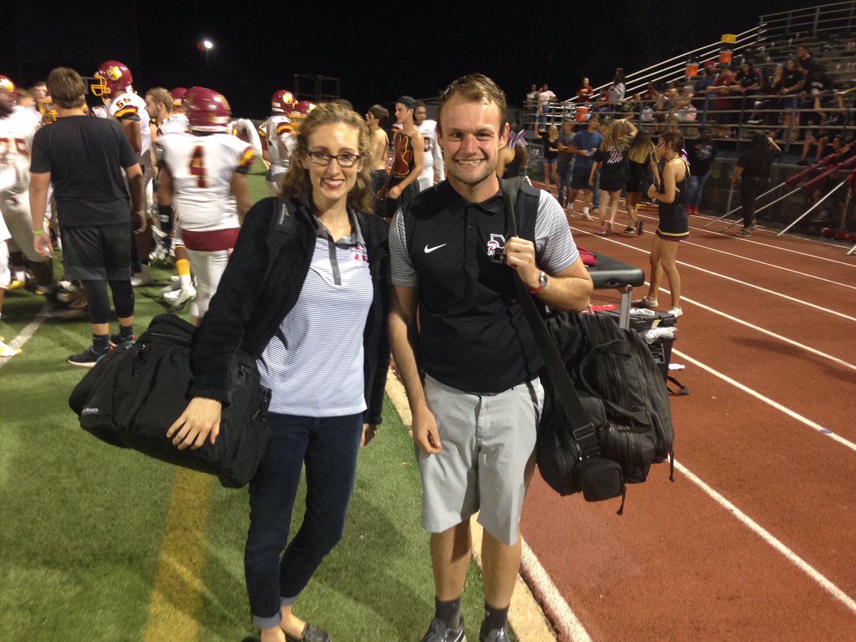 OKATC's tweet photo. Providing healthcare services for Putnam City North and Putnam City West, Nick Chafey, AT and Dr. Megan Meiers. #SafetyInFootball https://t.co/UJBllqkMXG