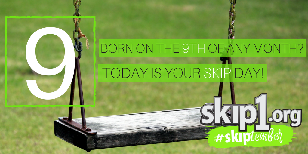 skip1's tweet photo. #Skiptember is in full swing and today is 9/9! Let's see what the niners can skip. #SkipIt #SkipSomething https://t.co/1LcTwBbchx
