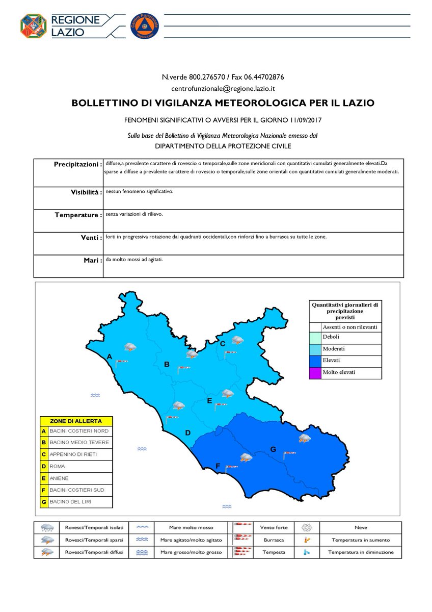 astralmobilita's tweet photo. 💨🌧🌊 #Meteo #RegioneLazio bollettini di Vigilanza Meteorologica per le giornate di domani 10/09/2017 e dopo domani 11/09/2017 https://t.co/bmlv03Yk4I