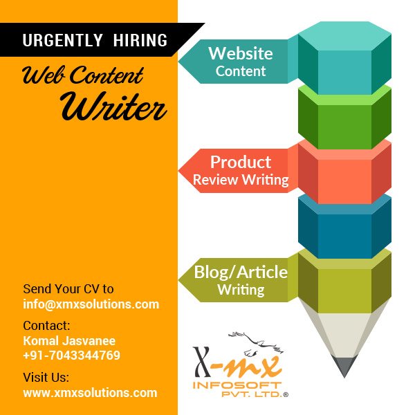 Xmxsolutions's tweet photo. We're hiring! for #ContentWriter at Xmx Solutions
 https://t.co/yDzbTuTpel  #Jobs #Hiring #carrier #itjobs https://t.co/4ZR9qD4Cum