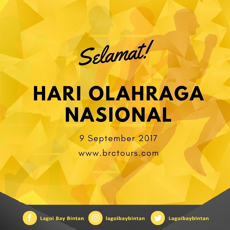Lagoibaybintan's tweet photo. Selamat Hari Olahraga Nasional
#HariOlahragaNasional #bintanresorts #lagoibay #plazalagoi #bintanisland #indonesia https://t.co/RbbGgLYVDC
