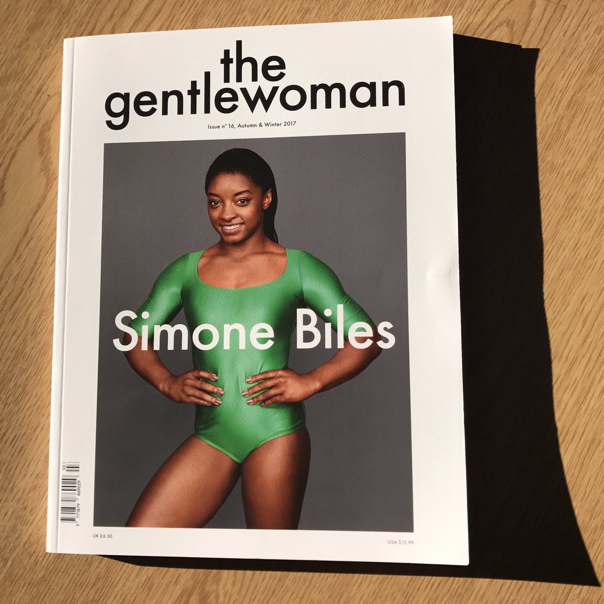 PennyJaneMartin's tweet photo. Yes! It's back-flipping, gold-winning, ever-smiling Simone Biles on the cover of our 16th issue, its 348 pages casting a very long shadow... https://t.co/UiAN1xGT8z