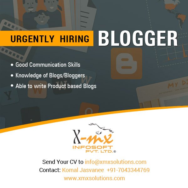 Xmxsolutions's tweet photo. We're hiring! for #Blogger at Xmx Solutions
 https://t.co/yDzbTuTpel  #Jobs #Hiring #carrier #itjobs https://t.co/vpX0cWdHkO