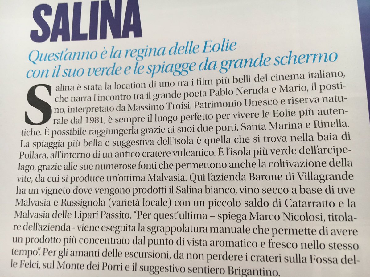 Su #ILoveSicilia si parla di noi #baronediVillagrande #Salina #Malvasia #Isola #Eolie #natura #wine #vigne