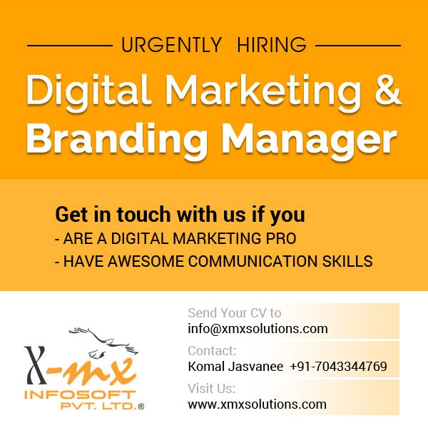 Xmxsolutions's tweet photo. We're hiring! for  Digital Marketing &amp; Branding Manager at Xmx Solutions https://t.co/yDzbTuTpel  #Jobs #Hiring #carrier #itjobs https://t.co/Etc48kwf1M
