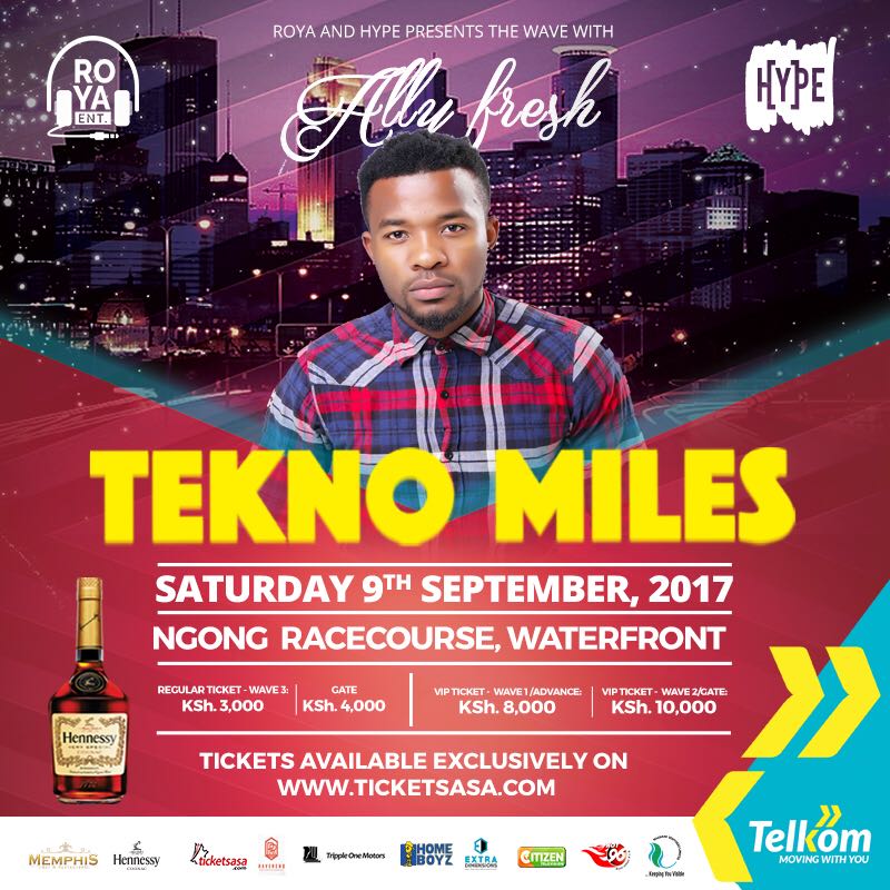 Ally Fresh!!! #TheWaveWithTekno 

Get in line and get your tickets - ticketsasa.com