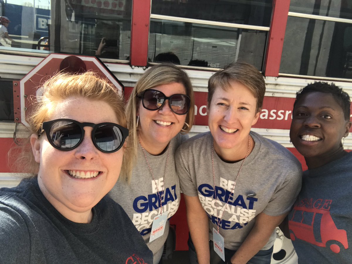 thepassage423's tweet photo. So excited to see friends @MakerFaireCha @nikkicrussell17 @MaryAvans1 @brittanyhrr @cmr41193 https://t.co/lgh9XCCJir