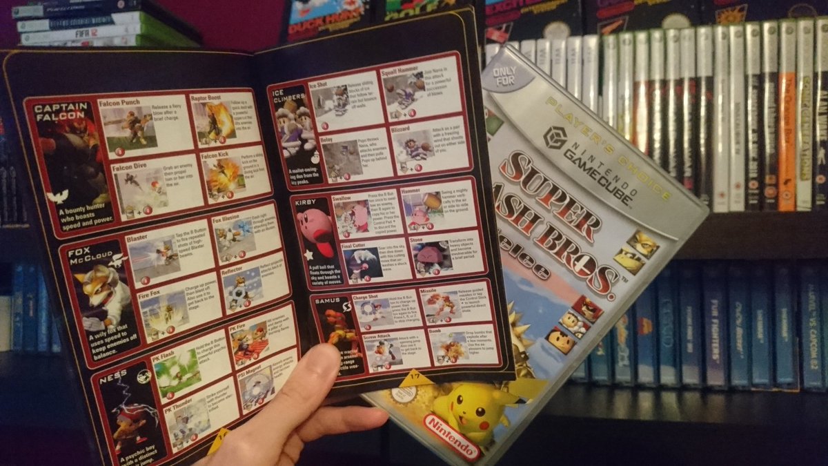 DrRobotnikPhD's tweet photo. For me Smash Bros is about great manuals and the awesome trophy system giving Nintendo's vast character roster some limelight #smashbrosweek https://t.co/Fdxvhxwlt0