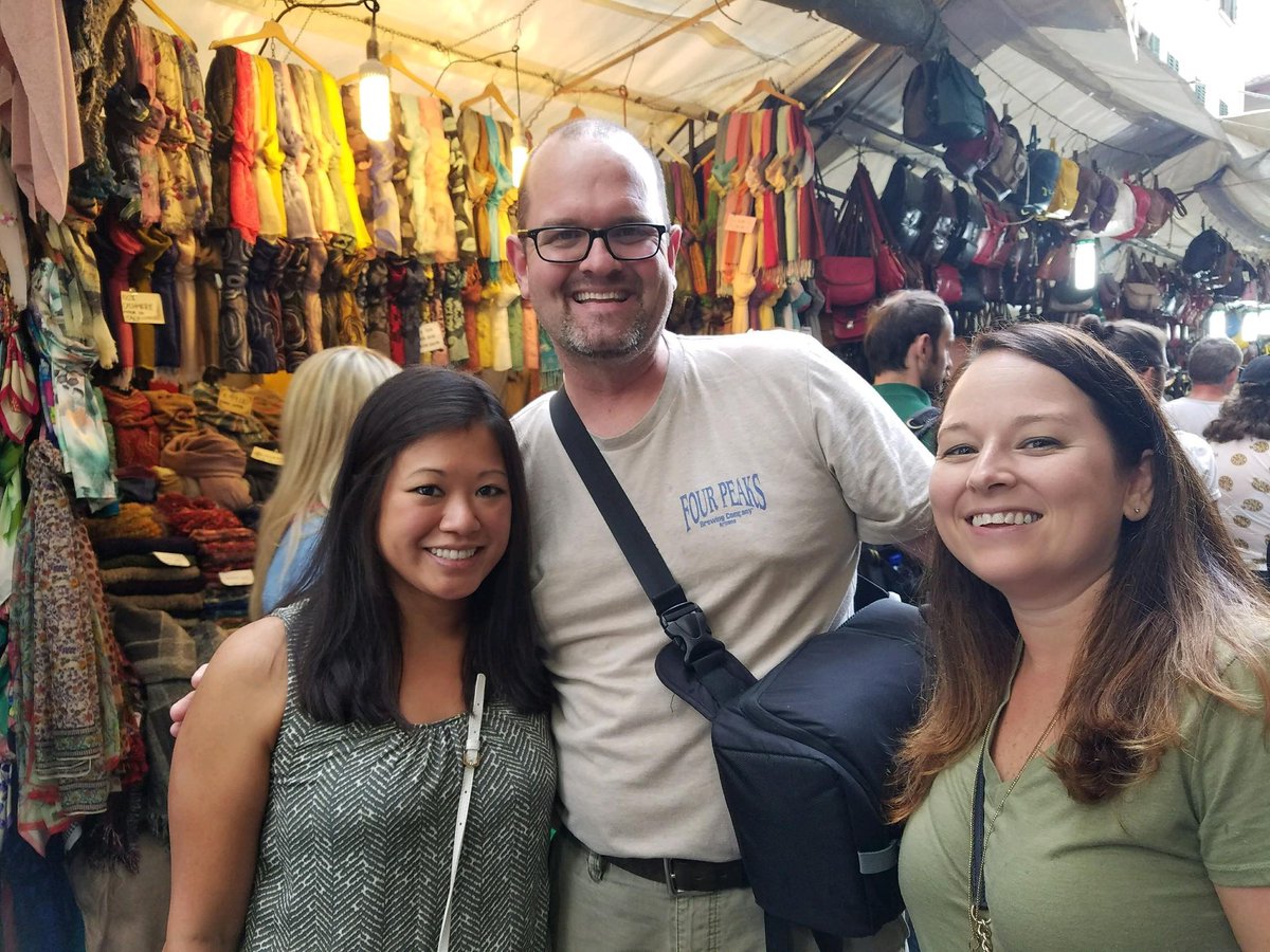 CXPMP's tweet photo. Crazy is running into two friends from #Levono - at an outdoor marketplace in Florence, Italy - 4,569 miles from Lenovo... https://t.co/fbO2p9OCsG
