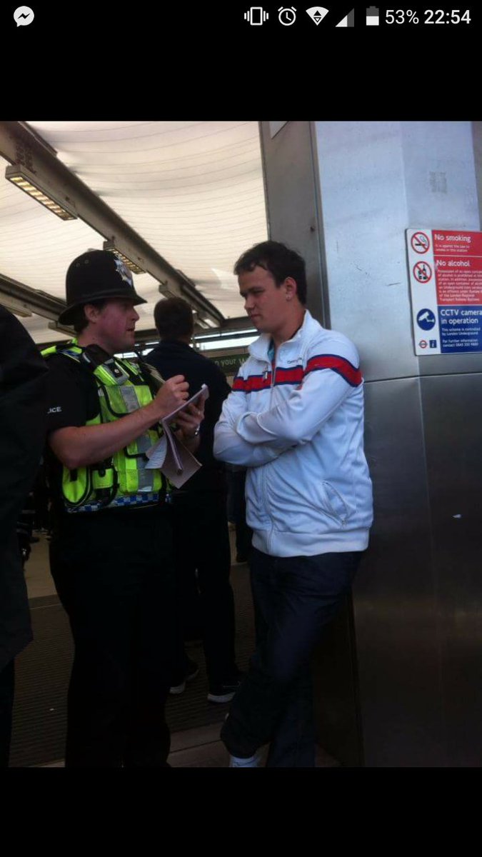 LadleyQuotes's tweet photo. Getting collared by the old bill at Wembley for shouting "dirty northern bastards" at Watford fans 😂 #Ladley https://t.co/UdcvePADBo