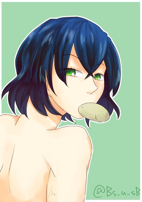 bsさんがTwitterに投稿した嘴平伊之助(鬼滅の刃)のイラスト。