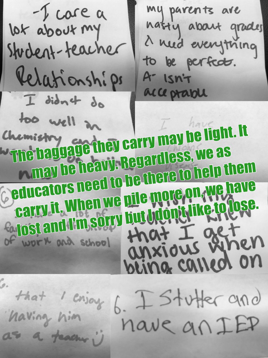 WysongScience's tweet photo. As the school year moves along, remember Ss are still carrying a lot w/ them, don't let the content get in the way of showing them you care! https://t.co/ilhlyNBfG0